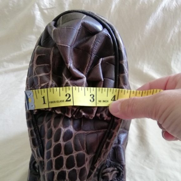 Giorgio Armani croc embrosed leather handbag - Picture 6 of 8